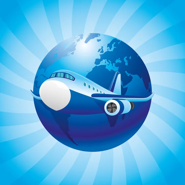 Vector poster. Aircraft. — Stock Vector