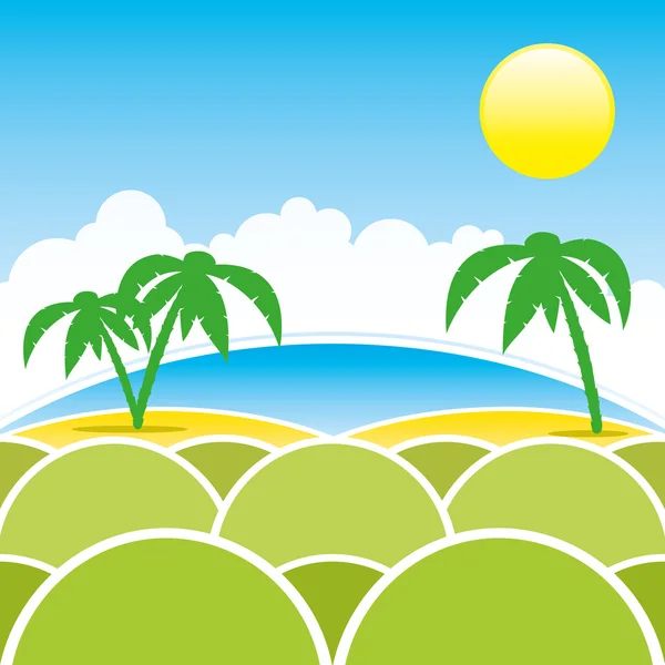 Vectorillustratie. zomer. — Stockvector