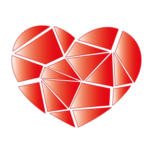 Corazón rojo . — Vector de stock