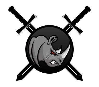 Vektör işareti. Gergedan.