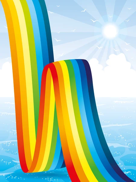 Vector illustration. Rainbow. — Stock Vector