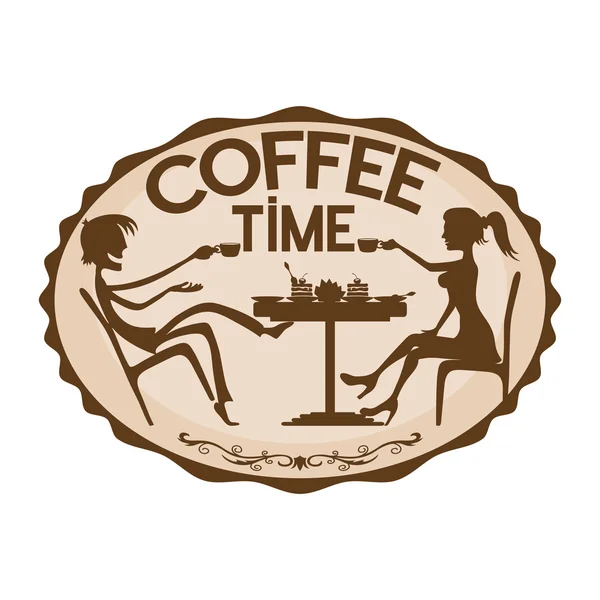 Koffie tijd. — Stockvector