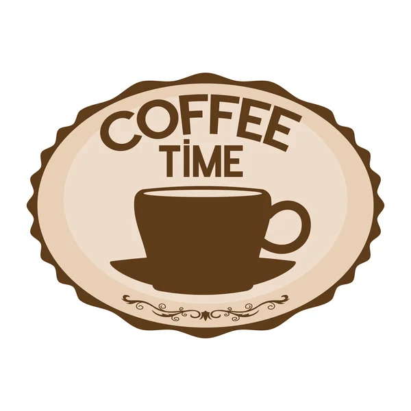 Kaffe tid. — Stock vektor