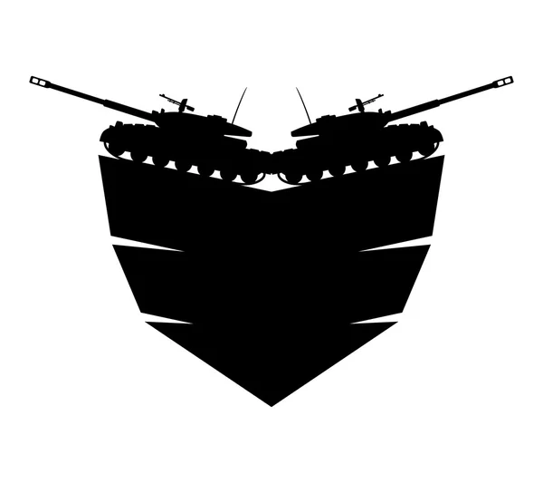 Signo militar vectorial. Tanques . — Vector de stock