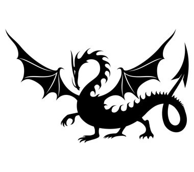 vektör bir işaret. Dragon.