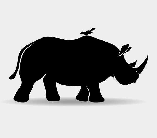 Signo vectorial. Rinoceronte . — Vector de stock