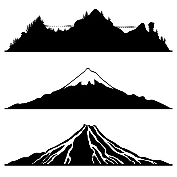 Vector set. Mountain. — Stock Vector