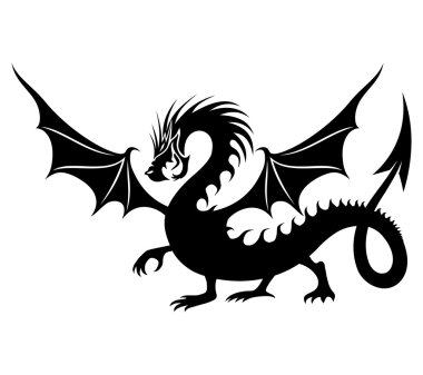 vektör bir işaret. Dragon.