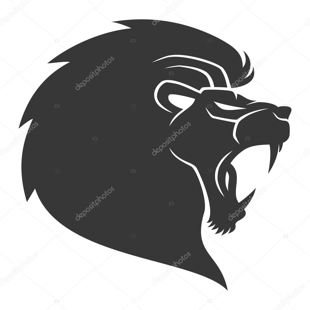 Vector sign. Lion.