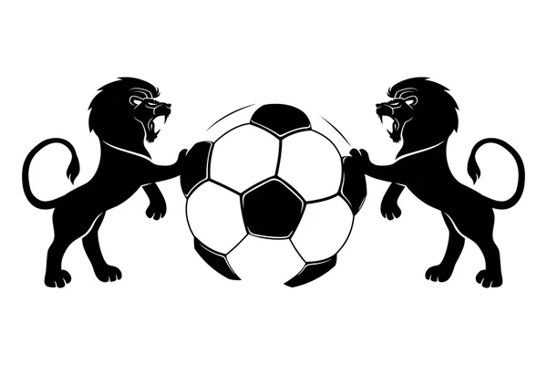 Football et lions . — Image vectorielle