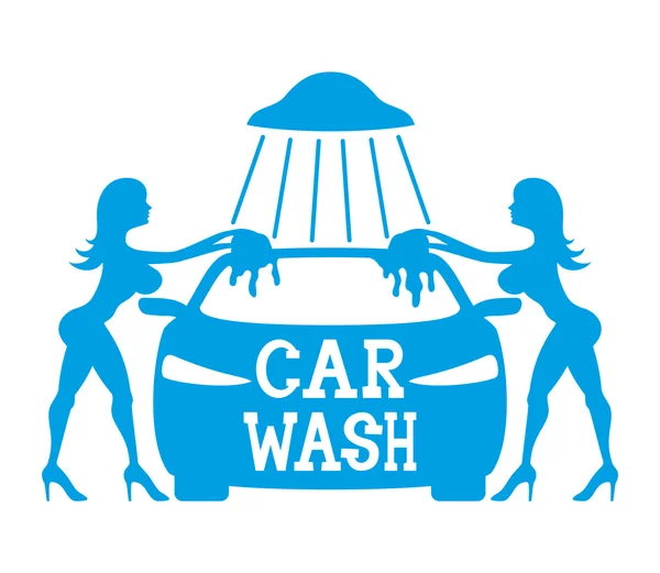Car wash. — Stock Vector