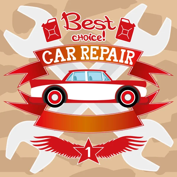 Auto reparatie. — Stockvector