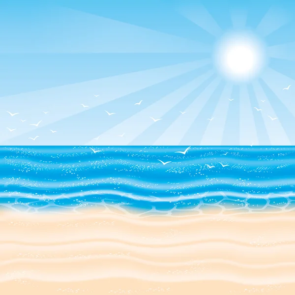 Векторная иллюстрация. пляж . — стоковый вектор