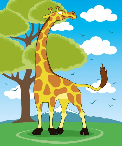 Vektorillustration. Giraffe. — Stockvektor