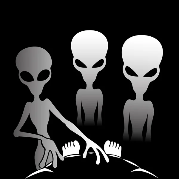 Three alien. — Stock Vector