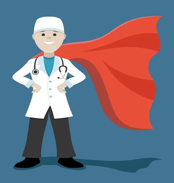 Super doctor. — Stock Vector