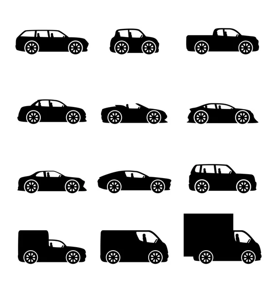 Vektor-Symbole von Autos. — Stockvektor