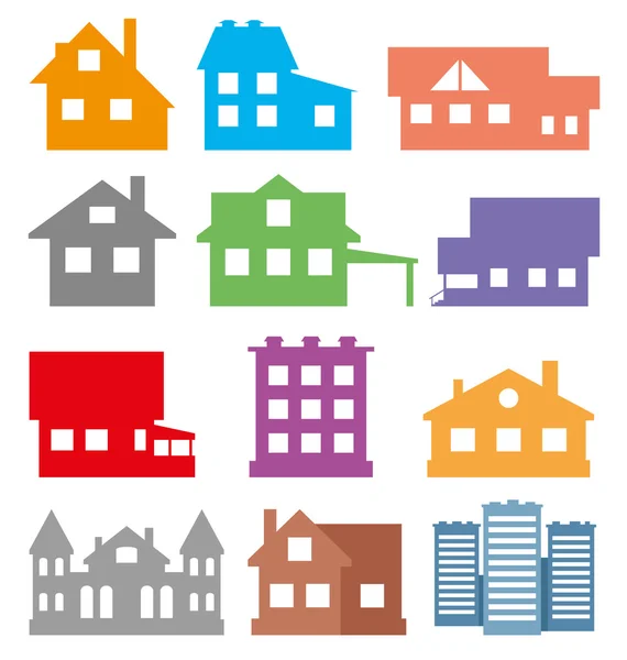 Casas y edificios. — Vector de stock