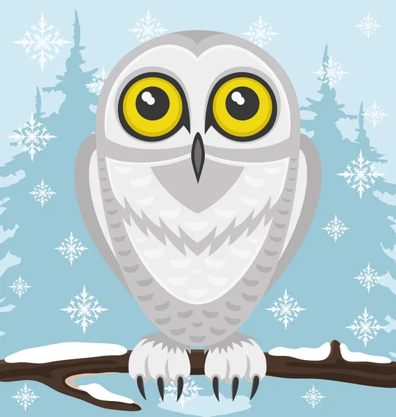 Snowy owl. — Stock Vector