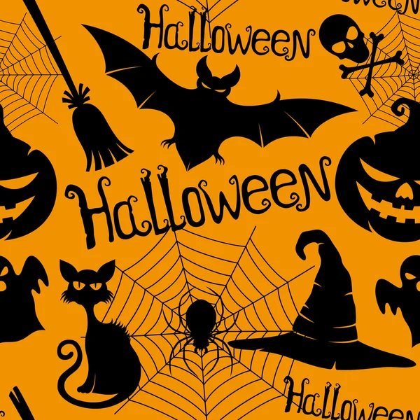 Fondo sin costuras de Halloween . — Vector de stock