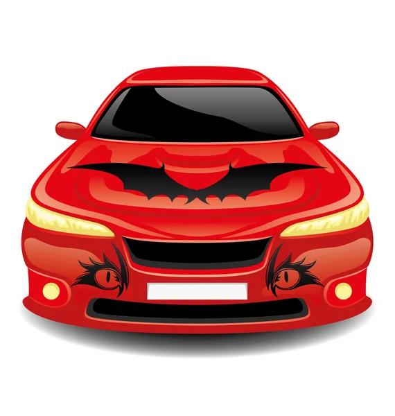 Auto rossa . — Vettoriale Stock