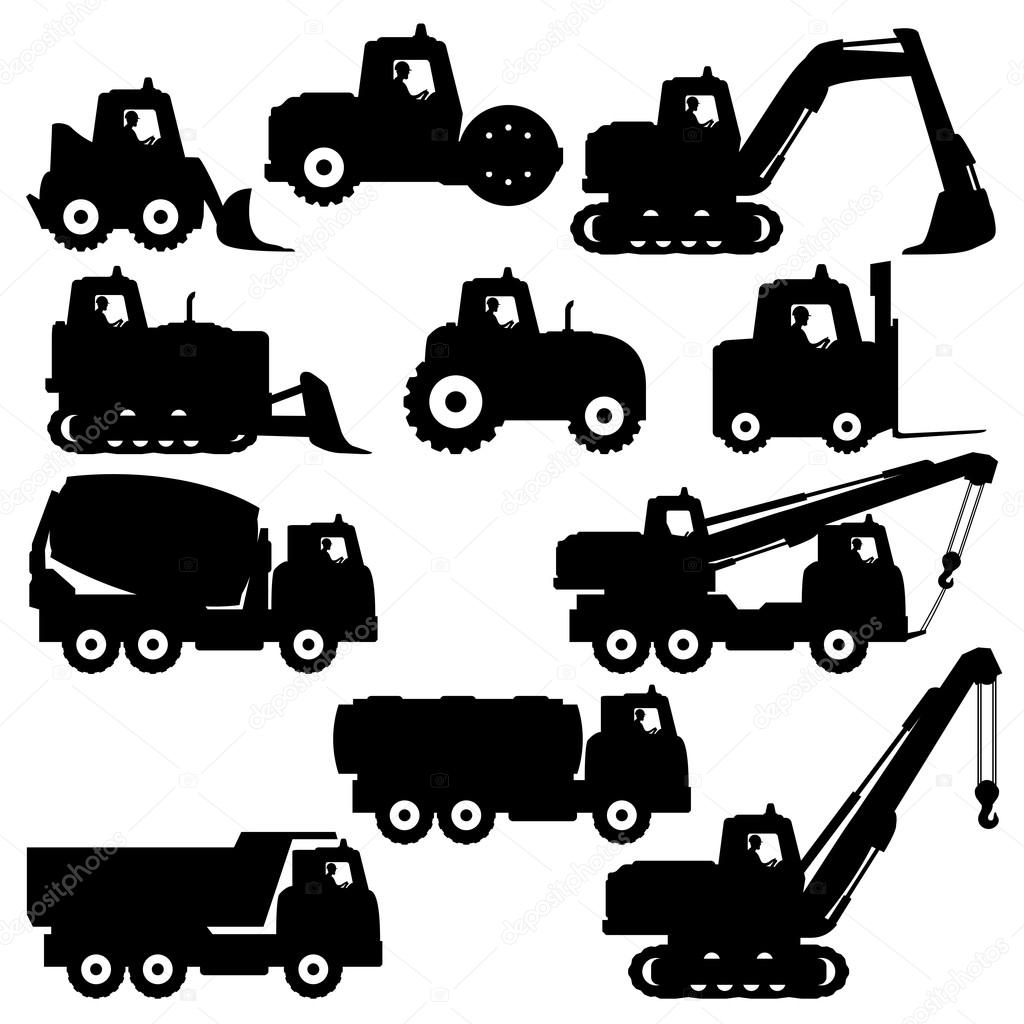 Trucks and tractors.