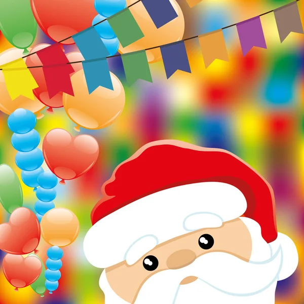 Palloncini e Babbo Natale . — Vettoriale Stock