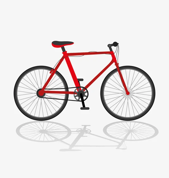 Czerwony rower. — Wektor stockowy