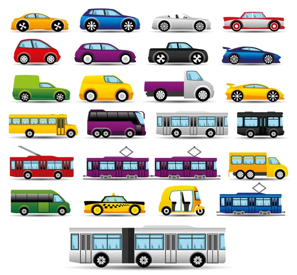 Iconos de transporte. — Vector de stock