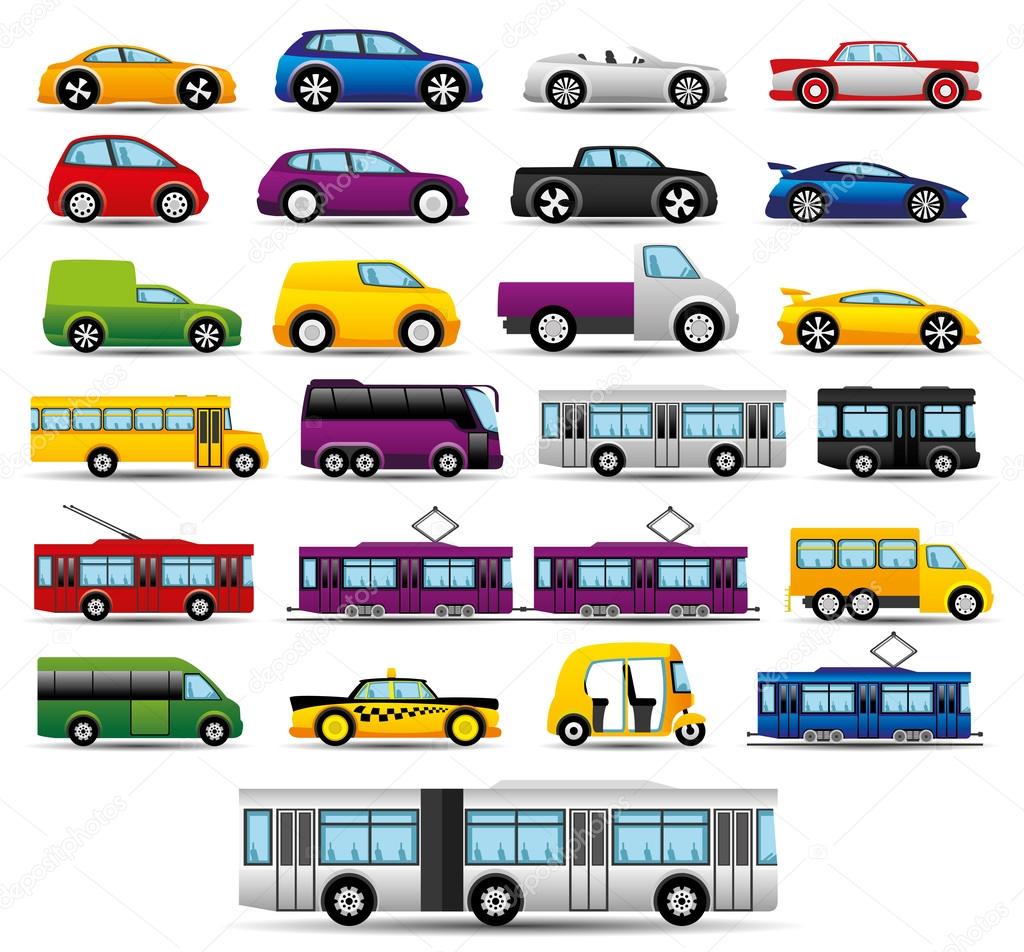 Transportation icons.