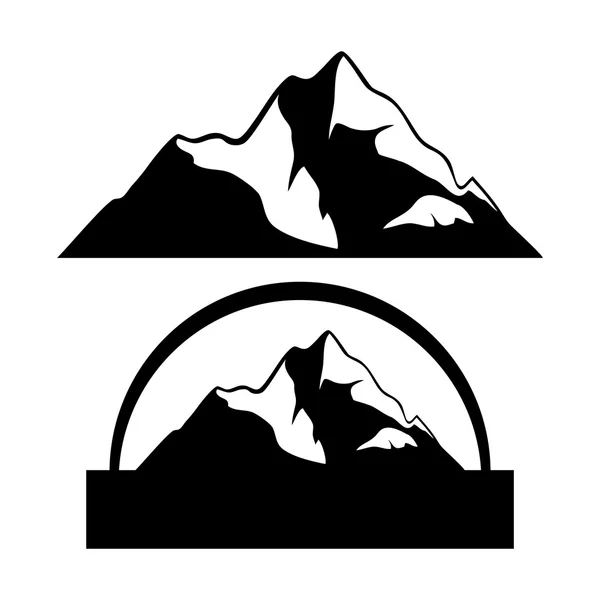 Mountain top pictogrammen. — Stockvector