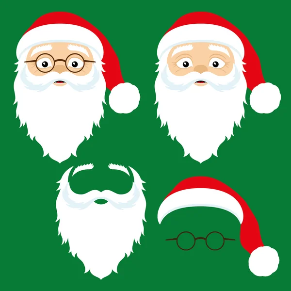 Santa Claus icons. — Stock Vector