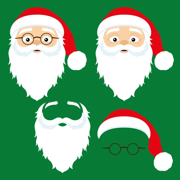 Santa claus ikonok. — Stock Vector