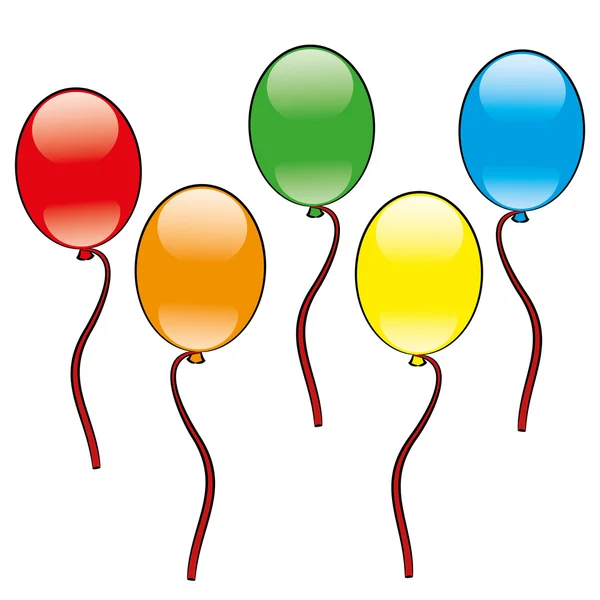 Ballons sur fond blanc. — Image vectorielle