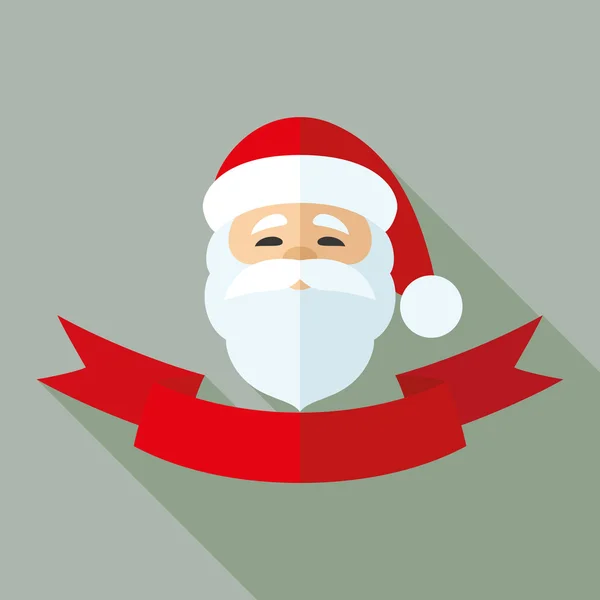 Santa Claus en rood lint. — Stockvector