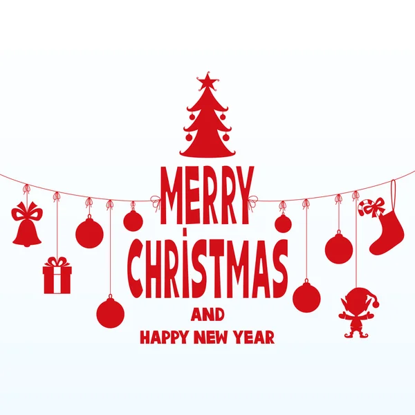 Merry Christmas and Happy New Year. — Stock Vector