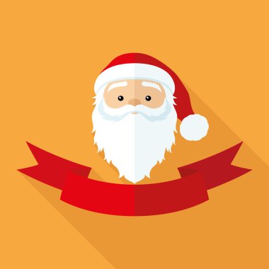 Noel Baba ve kırmızı kurdele.