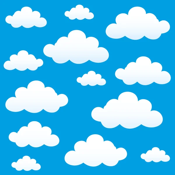 Nuvens em um fundo azul —  Vetores de Stock
