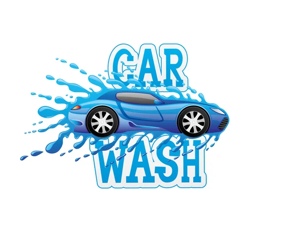 Car wash teken. — Stockvector