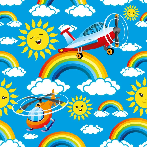 七彩的虹和云 — 图库矢量图片
