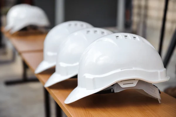 White safety hat — Stock Photo, Image