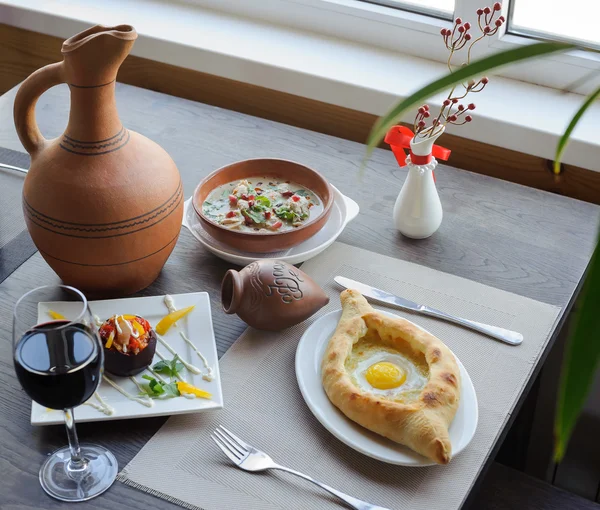 Traditional georgian cuisine. — Stock Image Traditional georgian cuisine. Royalty Free Stock Photos