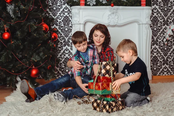 Feliz família de Natal — Fotografia de Stock