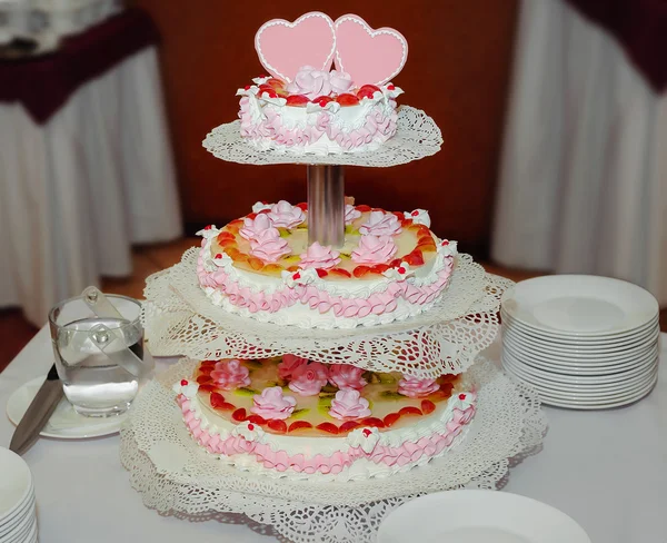 Delicioso bolo de casamento — Fotografia de Stock