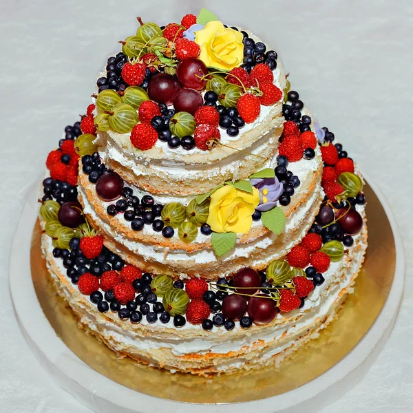 Delicioso bolo de casamento — Fotografia de Stock