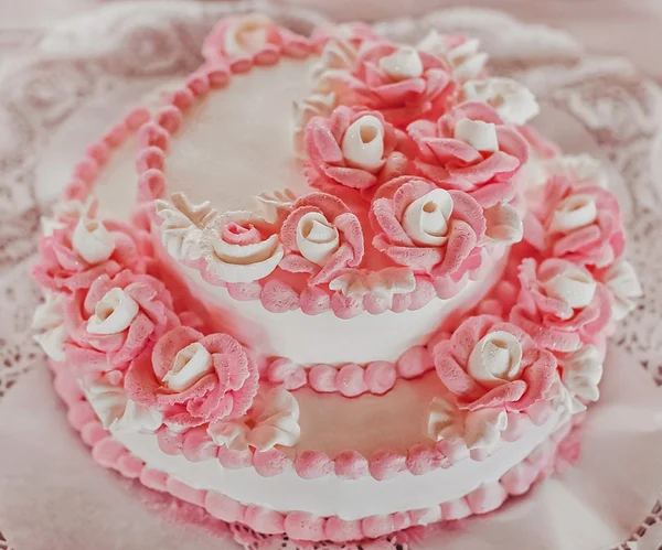 Смачний весільний торт — стокове фото