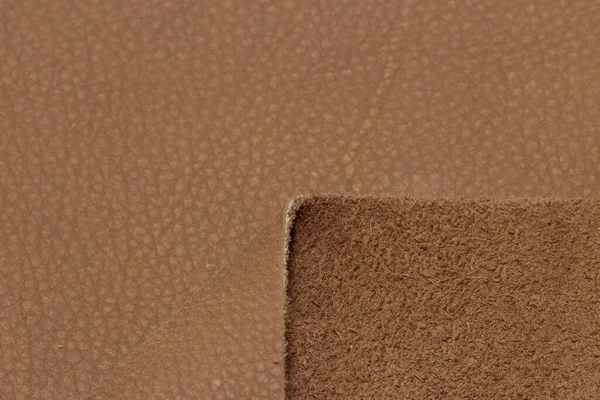 the texture of natural furniture leather on the front and back sides