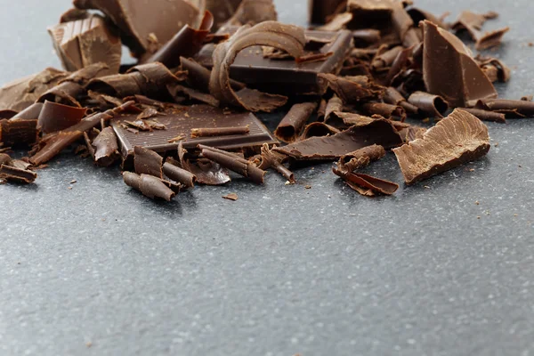 Raspas de chocolate escuro — Fotografia de Stock