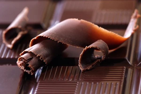 Dark chocolate shavings — Stock Photo, Image