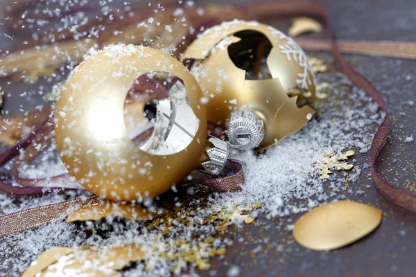 Broken Christmas balls — Stock Photo, Image